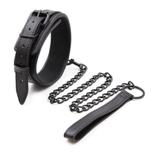 Load image into Gallery viewer, Atlas BDSM Leather Collar and Chain
